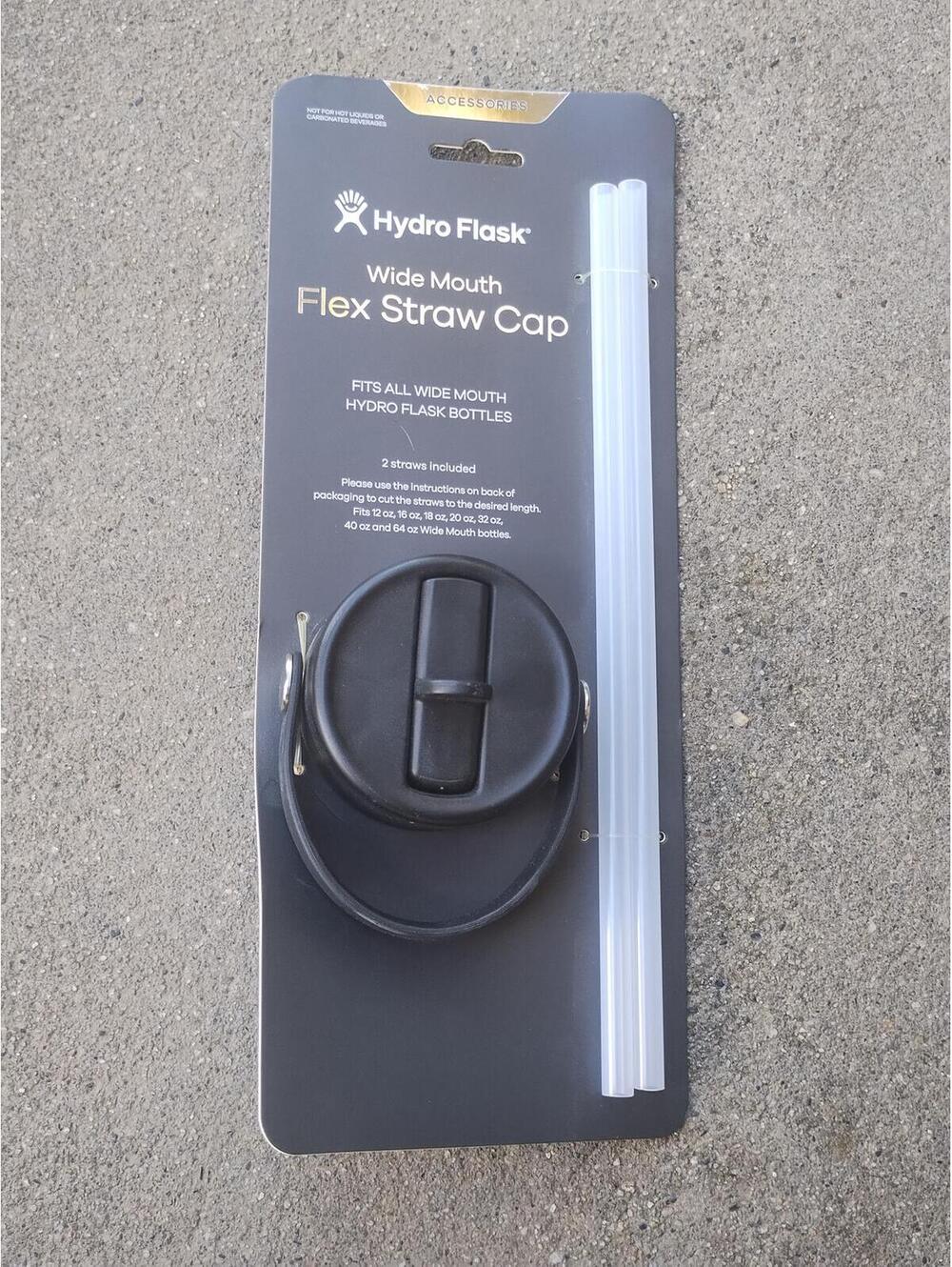 Straw Lid for Hydro Flask Wide Mouth Water Bottles Top Lids with Black